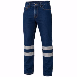 Pantalón Jean con Cinta Reflectiva Industrial